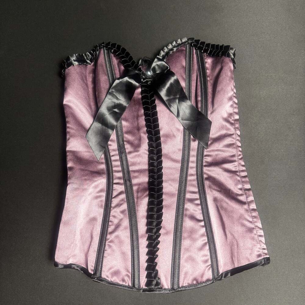 Shirley of Hollywood Pleated Ribbon Satin Corset Style 25957 Size 32